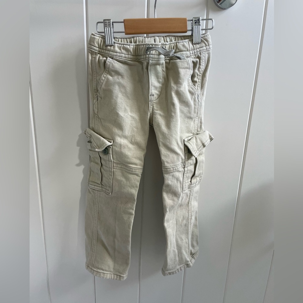Kids Beige Cargo Pants